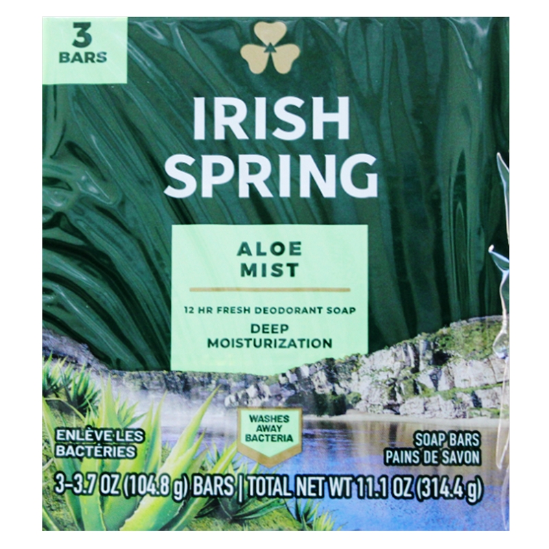 3.75 OZ 3PK IRISH SPRING ALOE SOAP-18