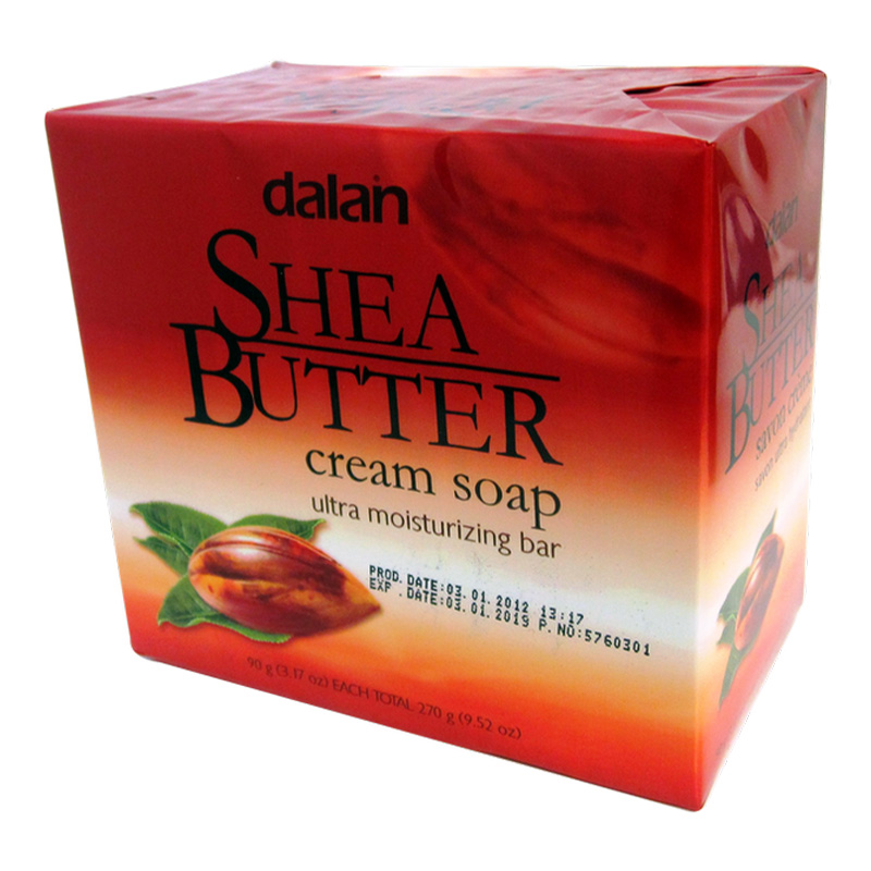 51822DALAN SHEA BUTTER SOAP 3.17OZ3PK-24